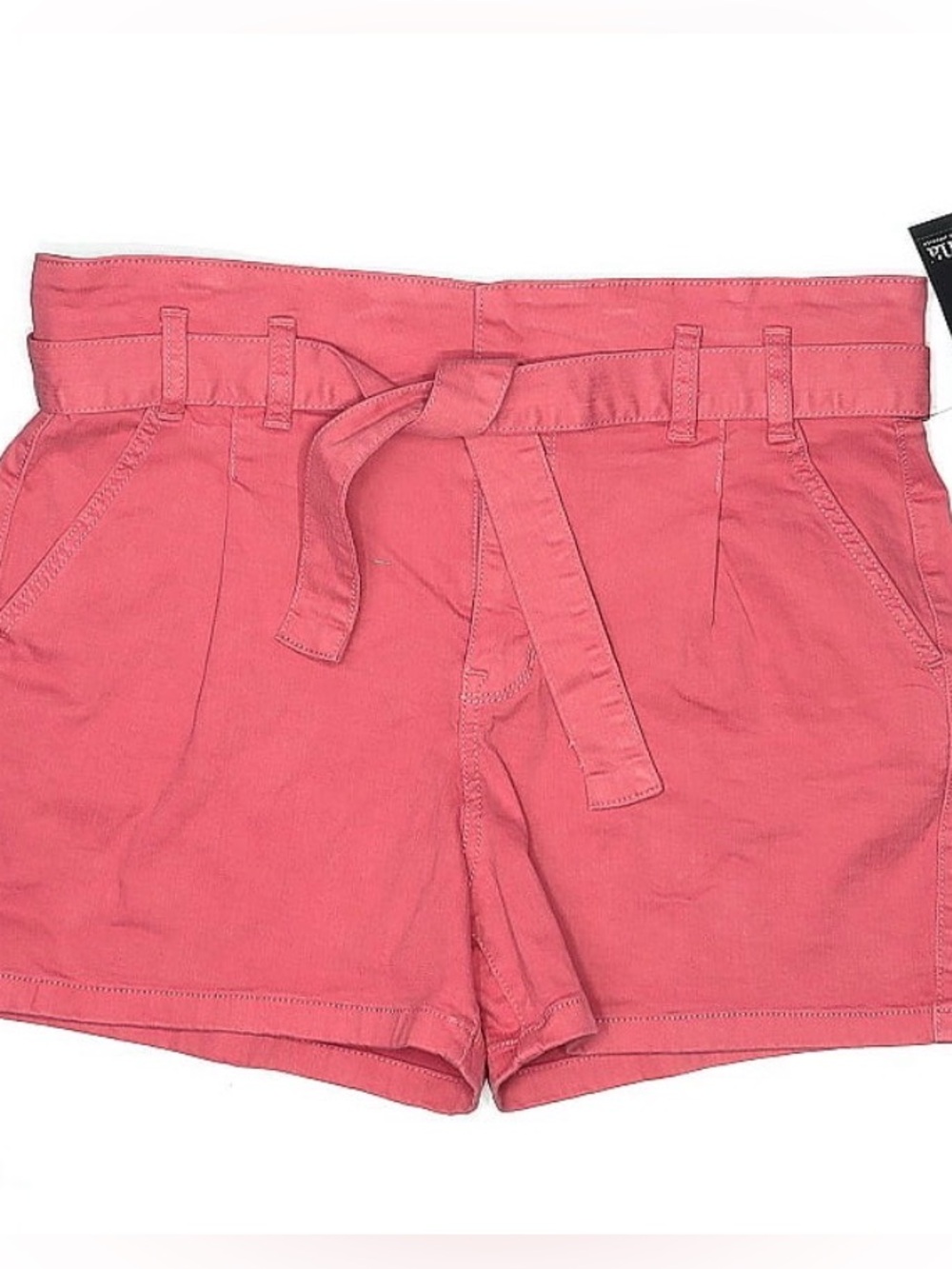 a.n.a High-Waist Coral Pink Paperbag Tie Shorts. Size 12